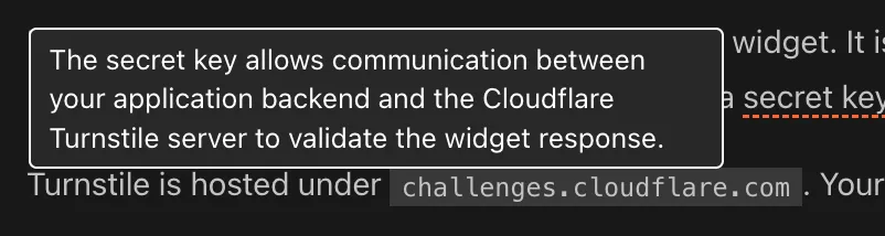 Glossary tooltip example