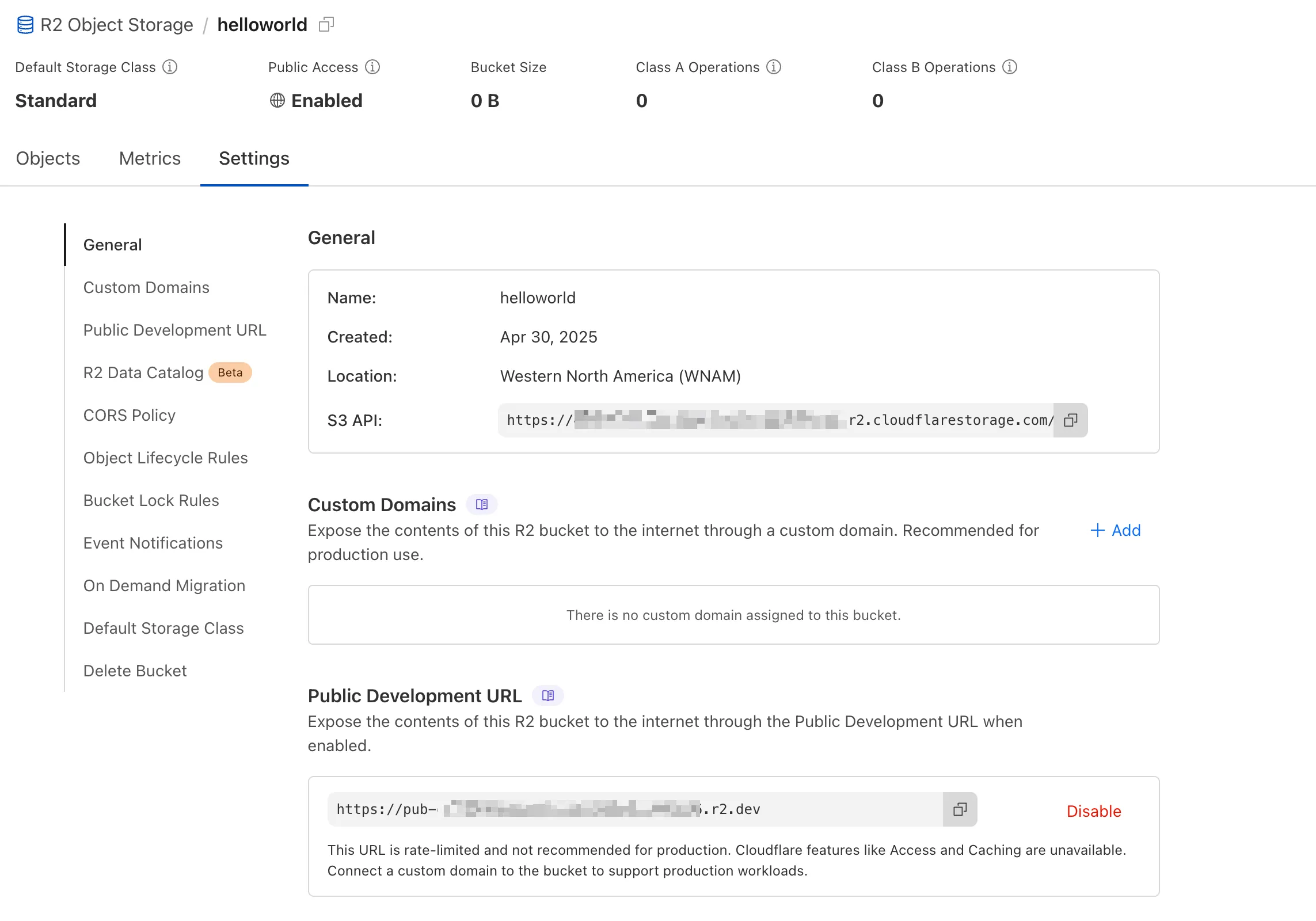 Cloudflare R2 Dashboard